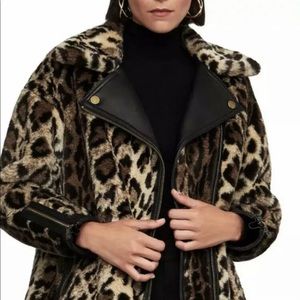 bcbg max azria Annabelle Faux Fur Coat Size XS.